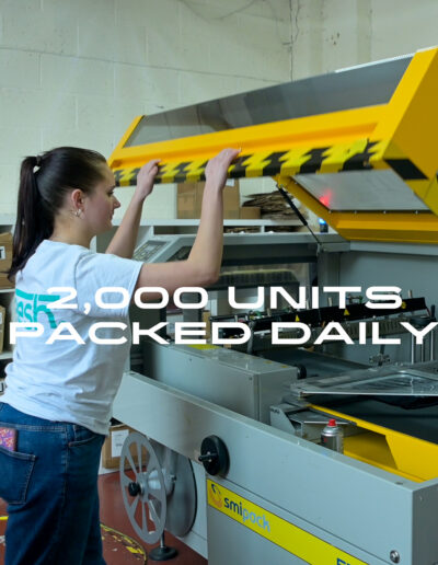 2,000 units packed daily at teesh print ltd