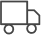 Minimalist delivery truck icon for shipping and logistics.