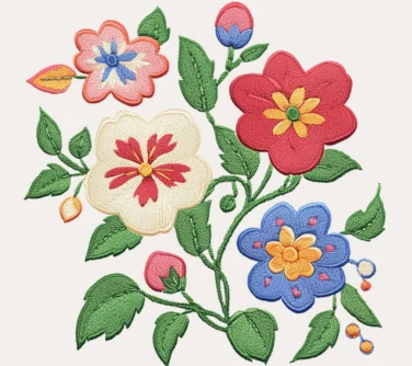a floral embroidery design.