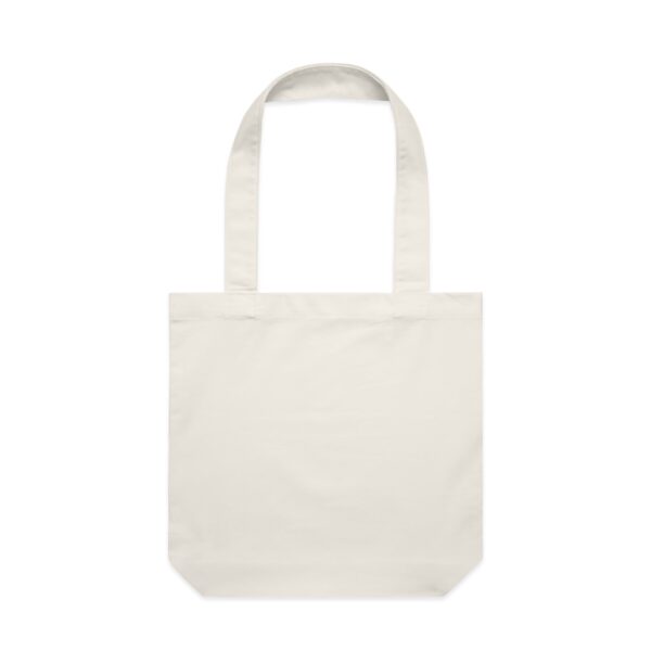 a cream tote back laid flat on a white background