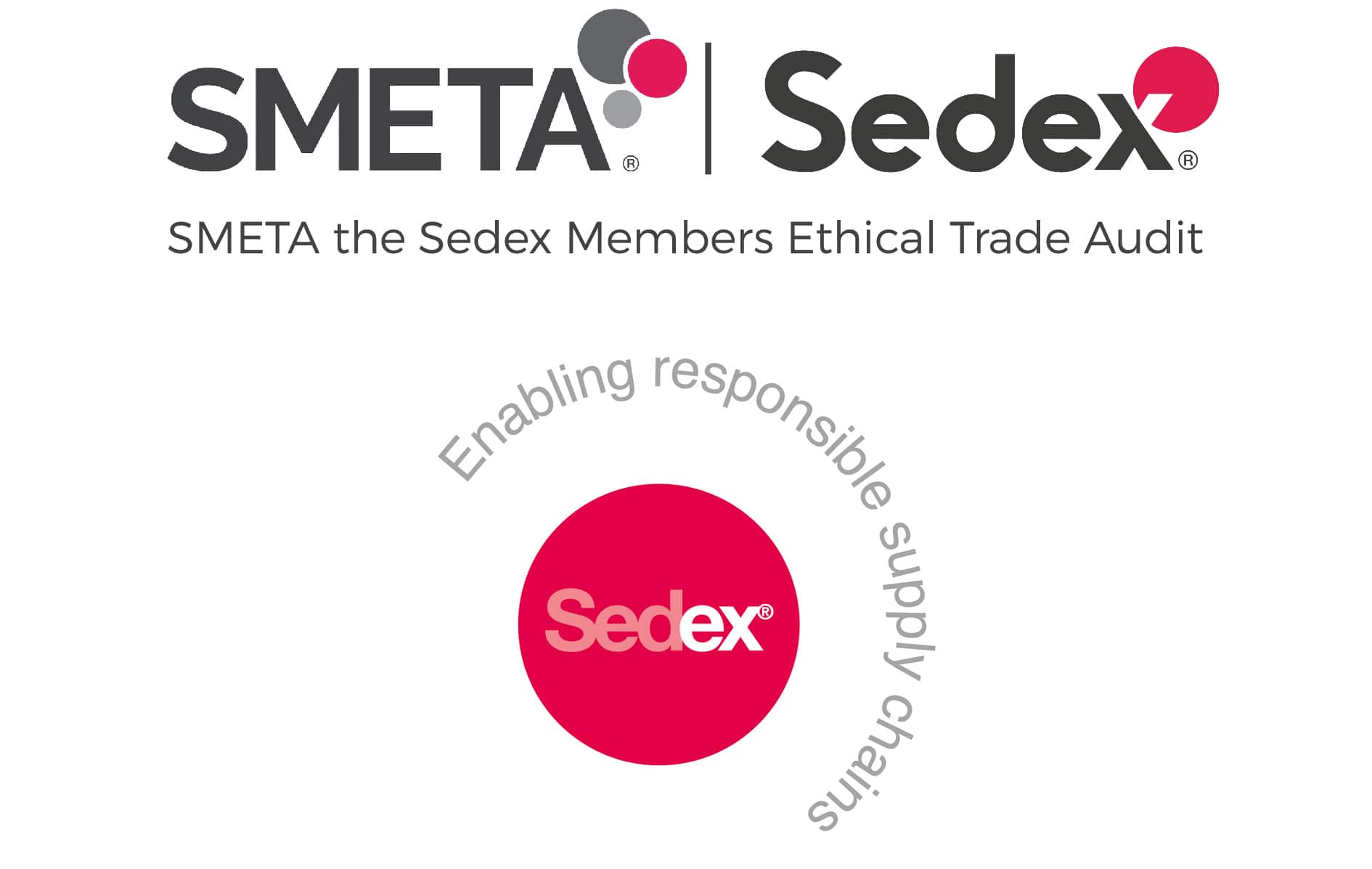 SMETA Sedex Members Ethical Trade Audit logo, promoting responsible supply chains and ethical trade compliance.