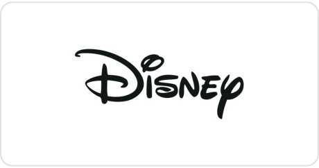 Disney Logo with black text and white background.