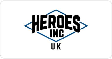 heroes inc logo on a white background.