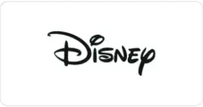 Disney logo with black text on a white background.