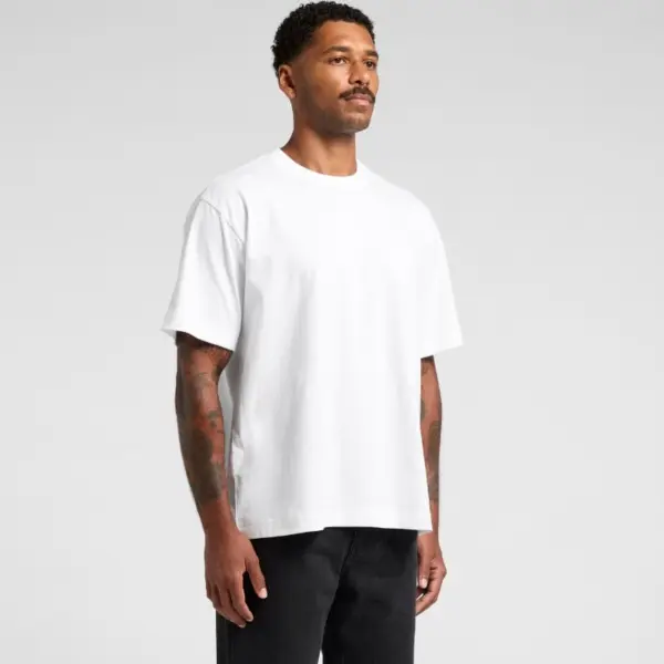 AS Colour Box Tee 5030 heavy weight boxy t-shirt blank garment turn view