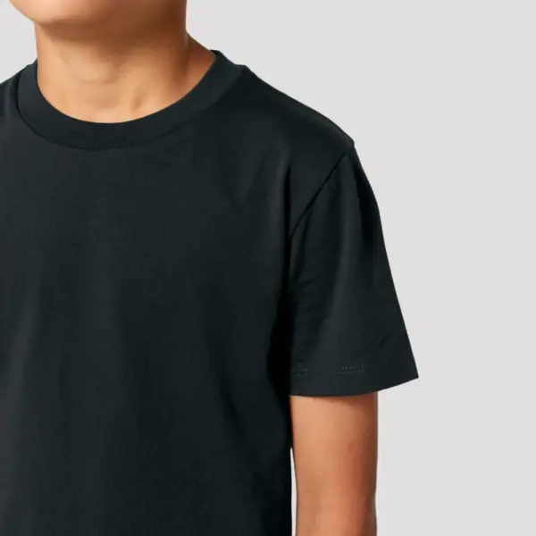 Stanley Stella Mini Creator 2.0 side view organic cotton kids black t-shirt