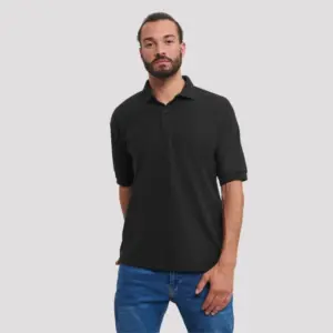 Russell Classic Polycotton Polo blank front view custom polo shirt