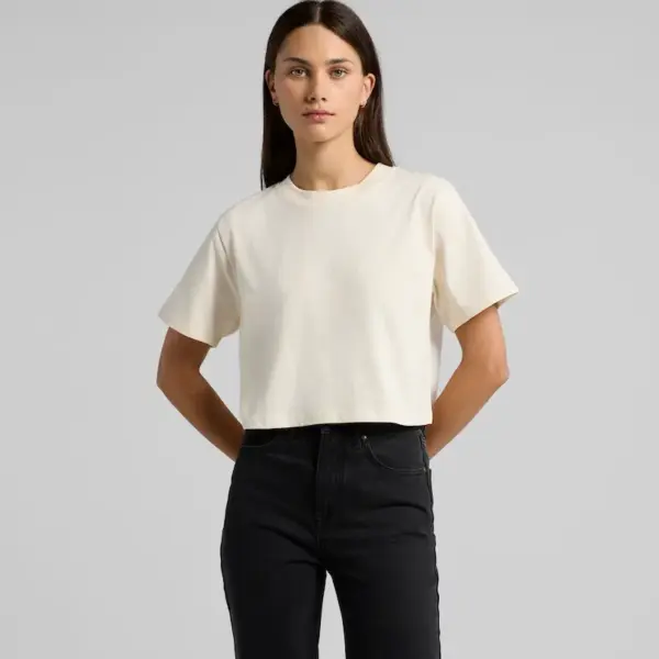 person wearing the ascolour women's classic crop tee