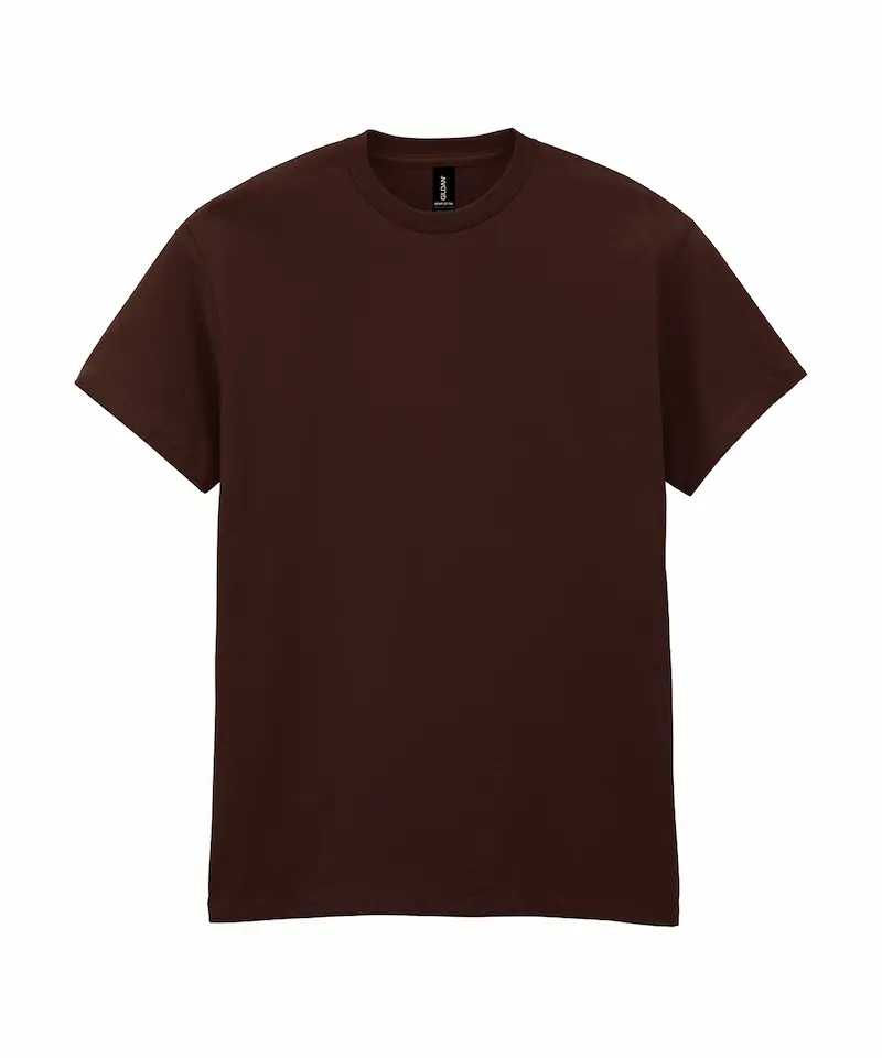 chocolate brown gildan heavy cotton t-shirt